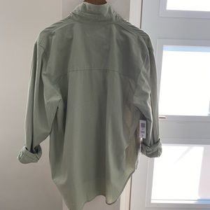 Denim Forum loose fitting shirt. Aritzia. Sage green. Brand new.